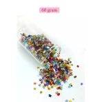 Herşeytrend Kesme Cam Boncuk 2Mm - 60 Gram - Karışık Renkli - Bnc357
