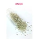 Herşeytrend Kesme Cam Boncuk 2Mm - 60 Gram - Şeffaf Gümüş - Bnc378