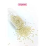 Herşeytrend Kesme Cam Boncuk 2Mm - 60 Gram - Şeffaf Krem - Bnc387