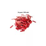 Herşeytrend Kırmızı 15 X 5 Mm Dantel Oya Yazma Halhal Abiye Lazer Kesim Pul 600 Adet / 24 Gram