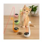 Herşeytrend Kuğu Şeklinde Lazerli ve Mama Hazneli Kedi Oyuncağı - RENKLİ - Renkli