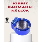 Herşeytrend Metal Küllük Ve Çakmak Seti Yuvarlak Modern Tasarım