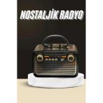 Herşeytrend Nostaljik Radyo Bluetooth Bağlantılı Müzik Kutusu Ahşap
