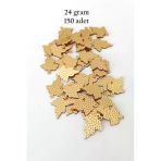 Herşeytrend Oya Abiye Bileklik Kolye Pleksi Metalik Plastik Pul Altın Renk 24 Gram 150 Adet - Bnc549