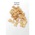 Herşeytrend Oya Abiye Bileklik Kolye Pleksi Metalik Plastik Pul Altın Renk 24 Gram 150 Adet - Bnc551
