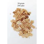 Herşeytrend Oya Abiye Bileklik Kolye Pleksi Metalik Plastik Pul Altın Renk 24 Gram 255 Adet - Bnc543