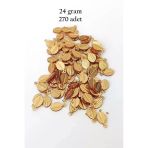 Herşeytrend Oya Abiye Bileklik Kolye Pleksi Metalik Plastik Pul Altın Renk 24 Gram 270 Adet - Bnc538