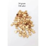 Herşeytrend Oya Abiye Bileklik Kolye Pleksi Metalik Plastik Pul Altın Renk 24 Gram 330 Adet - Bnc534