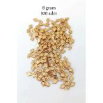 Herşeytrend Oya Abiye Bileklik Kolye Pleksi Metalik Plastik Pul Altın Renk 8 Gram 100 Adet - Bnc476