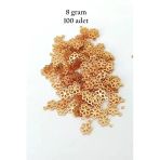 Herşeytrend Oya Abiye Bileklik Kolye Pleksi Metalik Plastik Pul Altın Renk 8 Gram 100 Adet - Bnc479