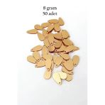 Herşeytrend Oya Abiye Bileklik Kolye Pleksi Metalik Plastik Pul Altın Renk 8 Gram 50 Adet - Bnc484