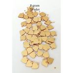 Herşeytrend Oya Abiye Bileklik Kolye Pleksi Metalik Plastik Pul Altın Renk 8 Gram 70 Adet - Bnc494