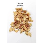 Herşeytrend Oya Abiye Bileklik Kolye Pleksi Metalik Plastik Pul Altın Renk 8 Gram 90 Adet - Bnc478