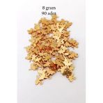 Herşeytrend Oya Abiye Bileklik Kolye Pleksi Metalik Plastik Pul Altın Renk 8 Gram 90 Adet - Bnc495