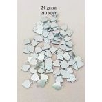 Herşeytrend Oya Abiye Bileklik Kolye Pleksi Metalik Plastik Pul Gümüş Renk 24 Gram 210 Adet - Bnc590