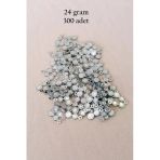 Herşeytrend Oya Abiye Bileklik Kolye Pleksi Metalik Plastik Pul Gümüş Renk 24 Gram 300 Adet - Bnc560
