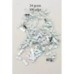 Herşeytrend Oya Abiye Bileklik Kolye Pleksi Metalik Plastik Pul Gümüş Renk 24 Gram 300 Adet - Bnc568