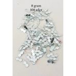 Herşeytrend Oya Abiye Bileklik Kolye Pleksi Metalik Plastik Pul Gümüş Renk 8 Gram 100 Adet - Bnc508
