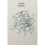 Herşeytrend Oya Abiye Bileklik Kolye Pleksi Metalik Plastik Pul Gümüş Renk 8 Gram 130 Adet - Bnc507