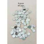 Herşeytrend Oya Abiye Bileklik Kolye Pleksi Metalik Plastik Pul Gümüş Renk 8 Gram 85 Adet - Bnc523