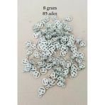 Herşeytrend Oya Abiye Bileklik Kolye Pleksi Metalik Plastik Pul Gümüş Renk 8 Gram 85 Adet - Bnc525