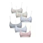 Herşeytrend Pedli Ip Askılı Yarım Atlet Desenli Büstiyer 6 Lı Set 2