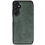 Herşeytrend Samsung Galaxy A35 5G Kılıf Flip Cover - Koyu Yeşil