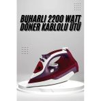 Herşeytrend Seramik Tabanlı Kırmızı 2200 Watt Şok Buharlı Ütü