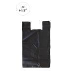 Herşeytrend Siyah Hışır Atlet Poşet Mini Boy 22X31 Cm 20 Paket Takriben 10.000 Adet