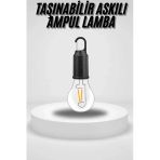 Herşeytrend Taşınabilir Askılı Ampul Kamp Lambası Askılı Type-C Şarjlı Bahçe Lambası