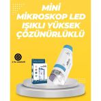 Herşeytrend Taşınabilir Led Işıklı Cep Mikroskop – 80X–200X Büyütme