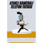 Herşeytrend Tripod Telefon Tutucu Kumandalı Mikrofon Led Işık Vlog Video Kayıt