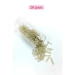 Herşeytrend Uzun Boru Kesme Boncuk Çap 2Mm Uzunluk 10 Mm - 20 Gram - Şeffaf Bej - Bnc237