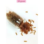 Herşeytrend Uzun Boru Kesme Boncuk Çap 2mm Uzunluk 10 mm - 20 Gram - Şeffaf Kahverengi - BNC246