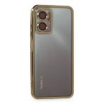 Herşeytrend Xiaomi Redmi Note 11E Kılıf Razer Lensli Silikon - Gold