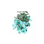 Herşeytrend Yeşil 15 X 5 Mm Dantel Oya Yazma Halhal Abiye Lazer Kesim Pul 600 Adet / 24 Gram