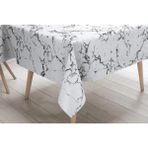 Herseyygüzell Pvc Silinebilir Muşamba Masa Örtüsü - 140 x 250 cm - Beyaz - Gri