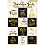 heryerehediye Bekarlığa Veda Partisi, Şık Motto Kartı,12 Adet Eğlenceli Kartlar Bride To Be