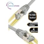 Herz 4 Metre Internet KABLOSU/%100 Saf Bakır TEL-0.57MM-CAT6-1GBPS /iç MEKAN/4M Ethernet Kablosu