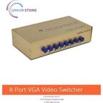 Herz 8 Port VGA Switch 8 Cihaz 1 Monitör 8 Kasa 1 Monitör Seçmeli Switch