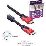 Herz HDMI Kablo 1.5 Metre Örgülü Hdr 3D Destekli Kaliteli Görüntü Kablosu