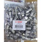 Herz Hf-02 Rg6 U6 22 Mm Siyah Contali F Konnektor 100 Lu Poset Uydu Tv Cctv Konnektoru