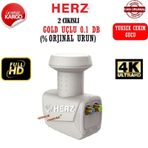 Herz Hr-902 Çift Çıkışlı Universal Lnb Full Hd 0.1DB Gold