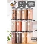 Herza House 12 x 2400 ml Oval Erzak Saklama Kabı