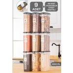 Herza House 9 x 2400 ml Oval Erzak Saklama Kabı