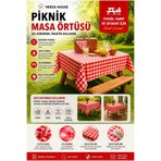 Herza House Kareli Sofra Bezi, Piknik Örtüsü, Çok Amaçlı Örtü 140 x 150cm