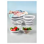 Herza House Katlanır 5 Li Set - Çamaşır Sepeti - Kova - Maşrapa - Badya - Süzgeç Renkli 45 x 45