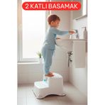 Herza House Kaydırmaz Çift Basamaklı Çocuk Taburesi Ve Klozet Adaptörü