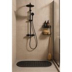 Herza House Masajlı Vantuzlu Kaydırmaz Banyo Paspası 37 x 69 cm Antrasit Gri Tek Ebat