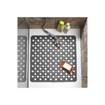 Herza House Vantuzlu Kaydırmaz Banyo Paspası 54 x 54 cm Antrasit Gri Tek Ebat